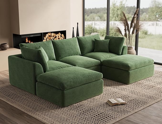 CloudLuxe Modular Sectional Sofa with Ottoman