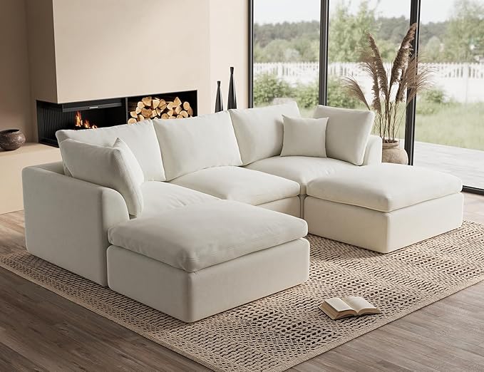 CloudLuxe Modular Sectional Sofa with Ottoman