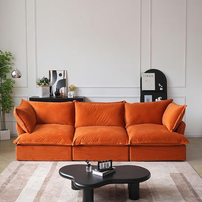 Modern Hemp Velvet Modular Sectional Sofa