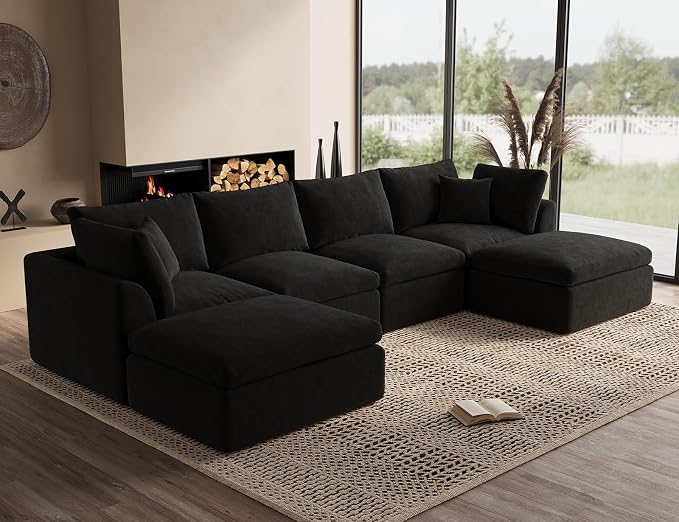 CloudLuxe Modular Sectional Sofa with Ottoman