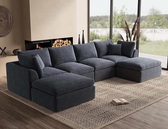 CloudLuxe Modular Sectional Sofa with Ottoman