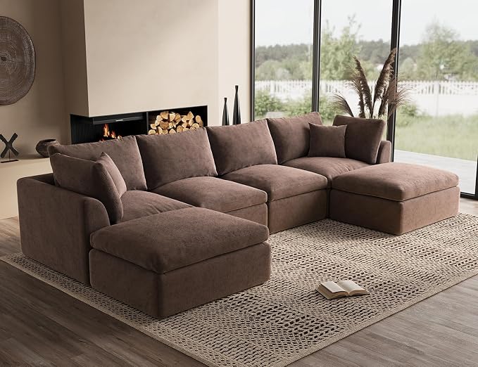 CloudLuxe Modular Sectional Sofa with Ottoman