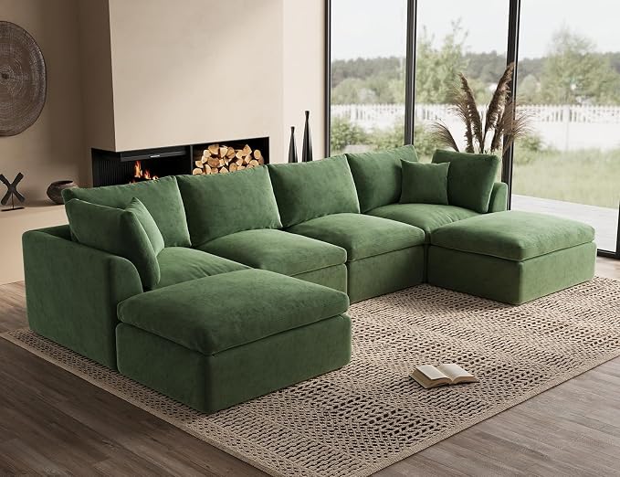 CloudLuxe Modular Sectional Sofa with Ottoman