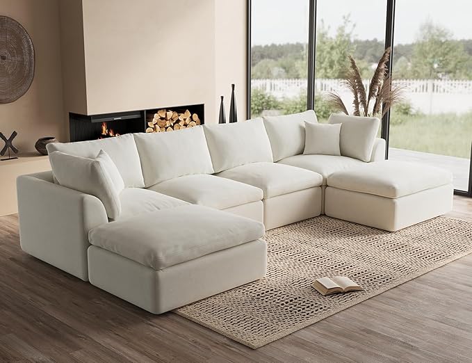 CloudLuxe Modular Sectional Sofa with Ottoman