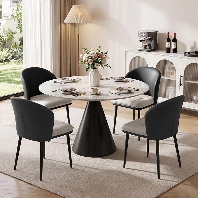 Hudson Faux Leather Dining Chair Set