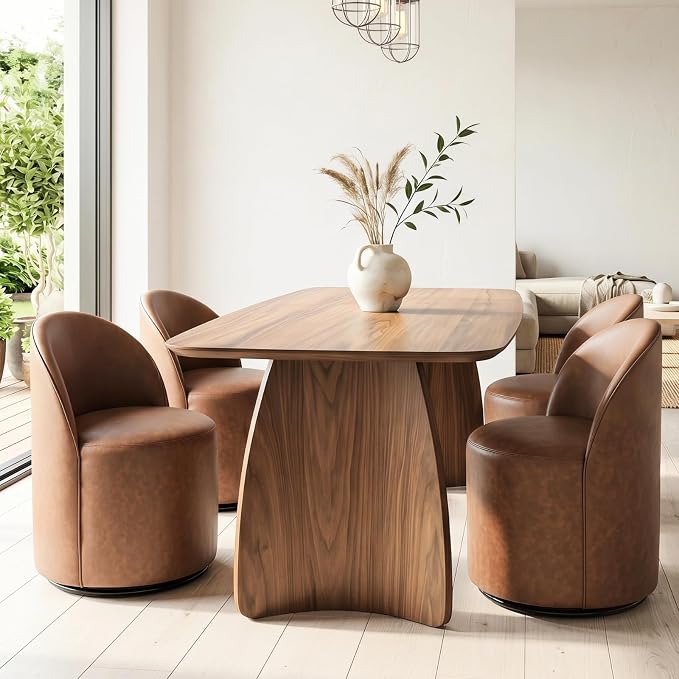 Alden 360° Upholstered Swivel Chair Set