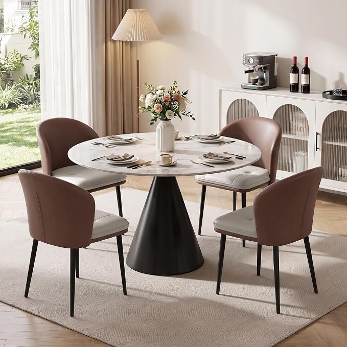 Hudson Faux Leather Dining Chair Set