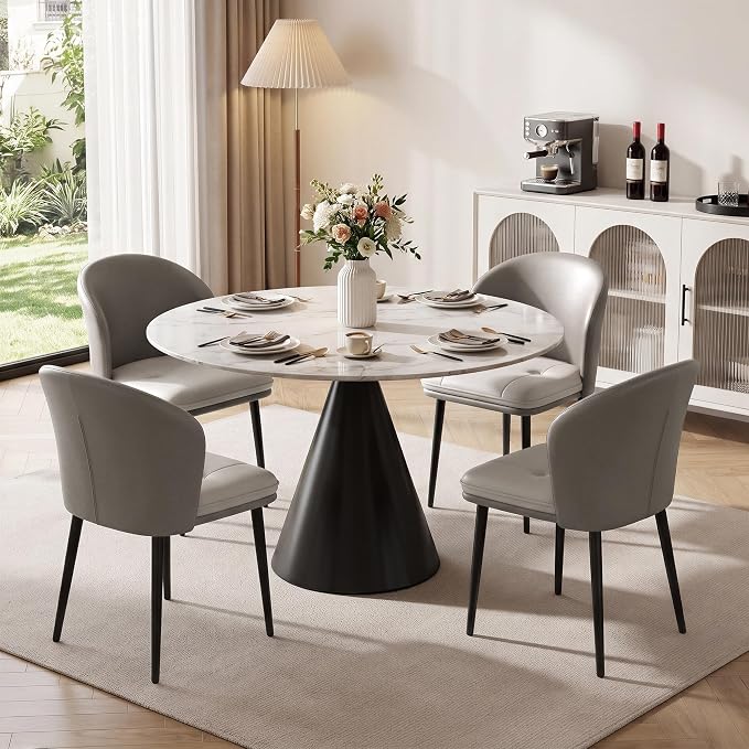 Hudson Faux Leather Dining Chair Set