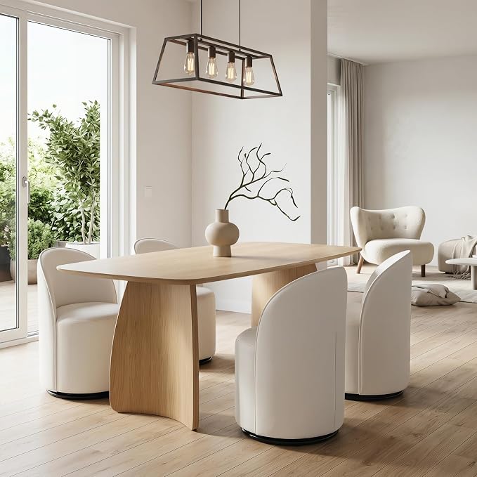 Alden 360° Upholstered Swivel Chair Set