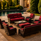 Crimson Haven Patio Conversation Set