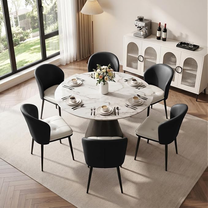 Hudson Faux Leather Dining Chair Set