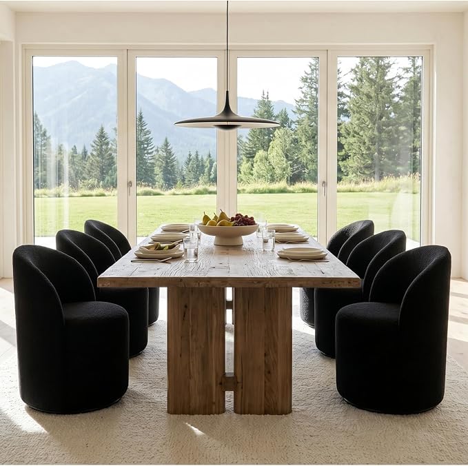 Alden 360° Upholstered Swivel Chair Set