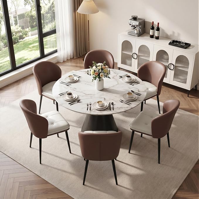 Hudson Faux Leather Dining Chair Set