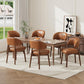 Camden Mid-Century Modern Leather Dining Chair Set