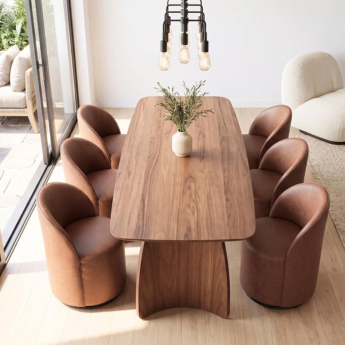 Alden 360° Upholstered Swivel Chair Set