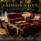Crimson Haven Patio Conversation Set