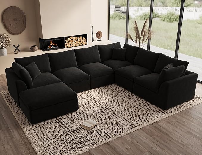 CloudLuxe Modular Sectional Sofa with Ottoman