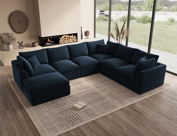 CloudLuxe Modular Sectional Sofa with Ottoman