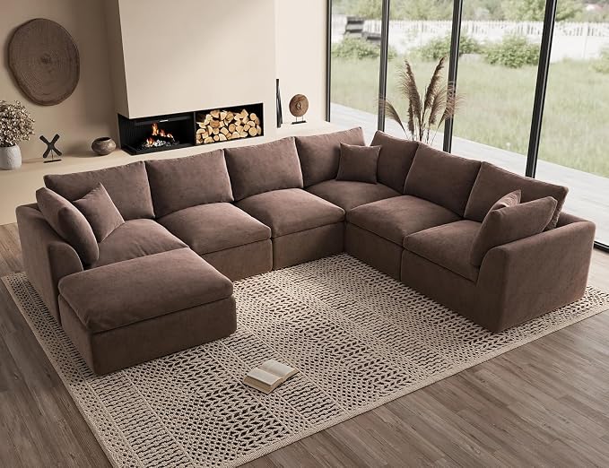 CloudLuxe Modular Sectional Sofa with Ottoman