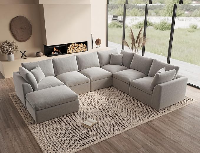 CloudLuxe Modular Sectional Sofa with Ottoman
