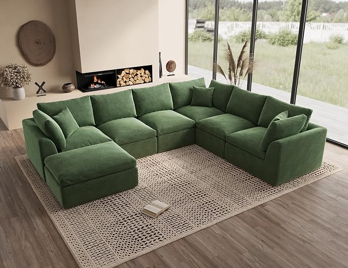CloudLuxe Modular Sectional Sofa with Ottoman