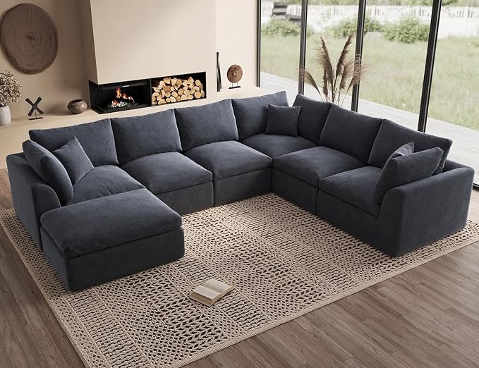CloudLuxe Modular Sectional Sofa with Ottoman