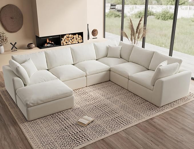 CloudLuxe Modular Sectional Sofa with Ottoman