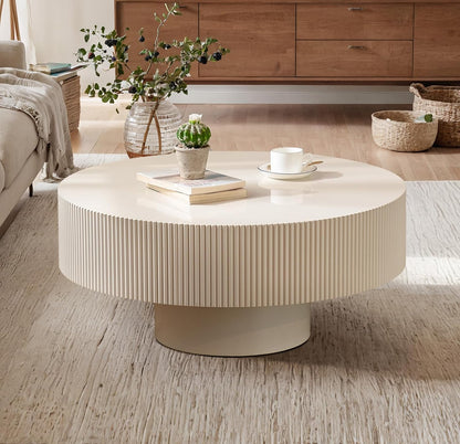 Modern Round Fluted Coffee Table