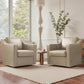 Fairmont™ Genuine Leather Swivel Barrel Chair
