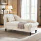 Modern Velvet Storage Chaise Lounge