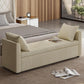 Modern Upholstered Storage Bench with Pillows