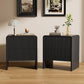 Minimalist Fluted Nightstand Set