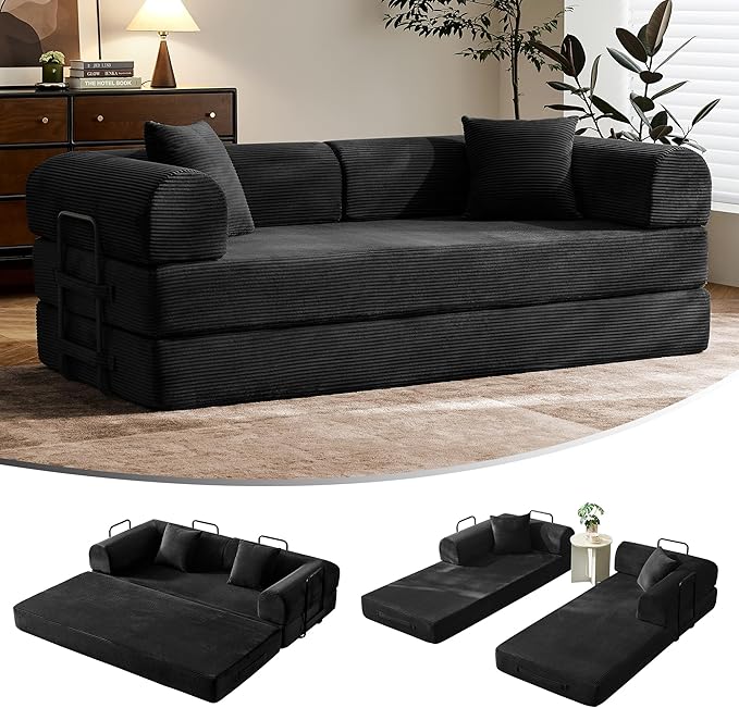CloudRest Corduroy Sleeper Sofa Bed