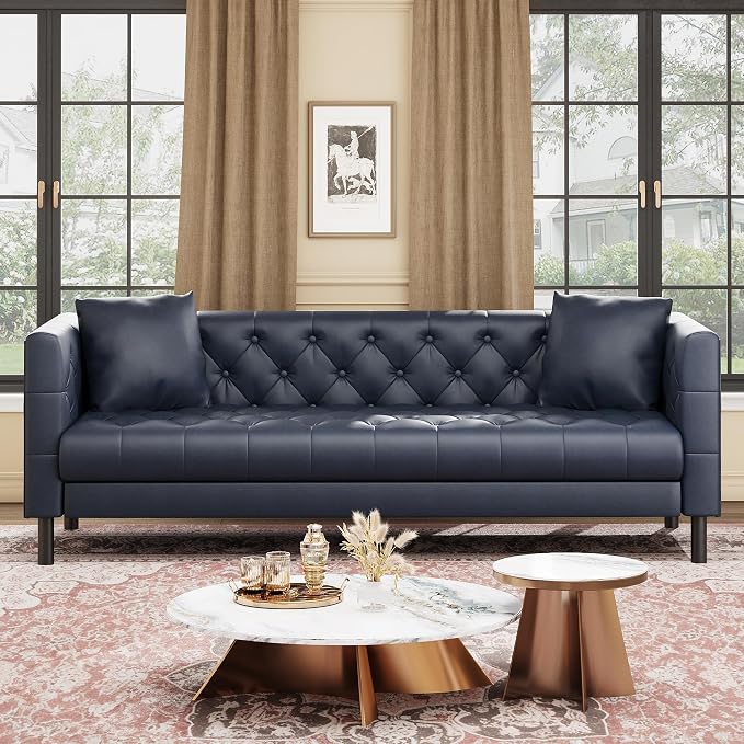 Heritage Tufted Leather Sofa