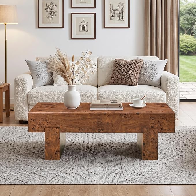 Architectural Block Base Coffee Table