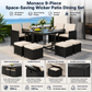 Monaco 9-Piece Space-Saving Wicker Patio Dining Set