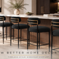 Modern Bouclé Counter Stool Set
