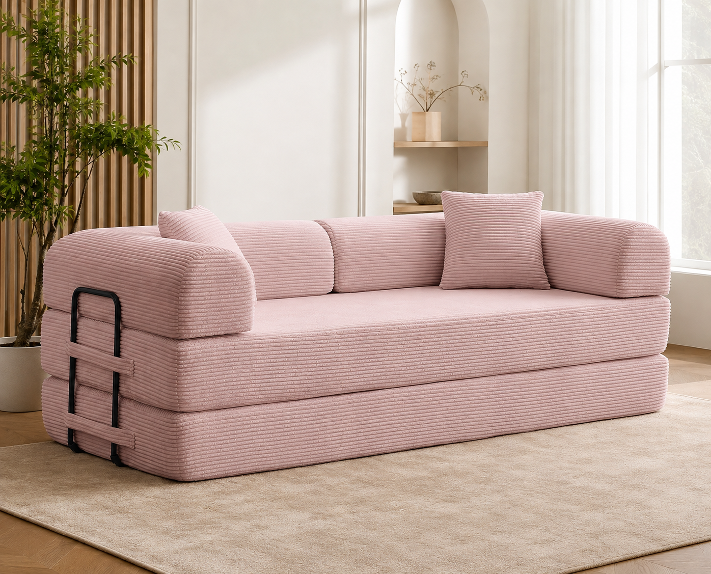 CloudRest Corduroy Sleeper Sofa Bed