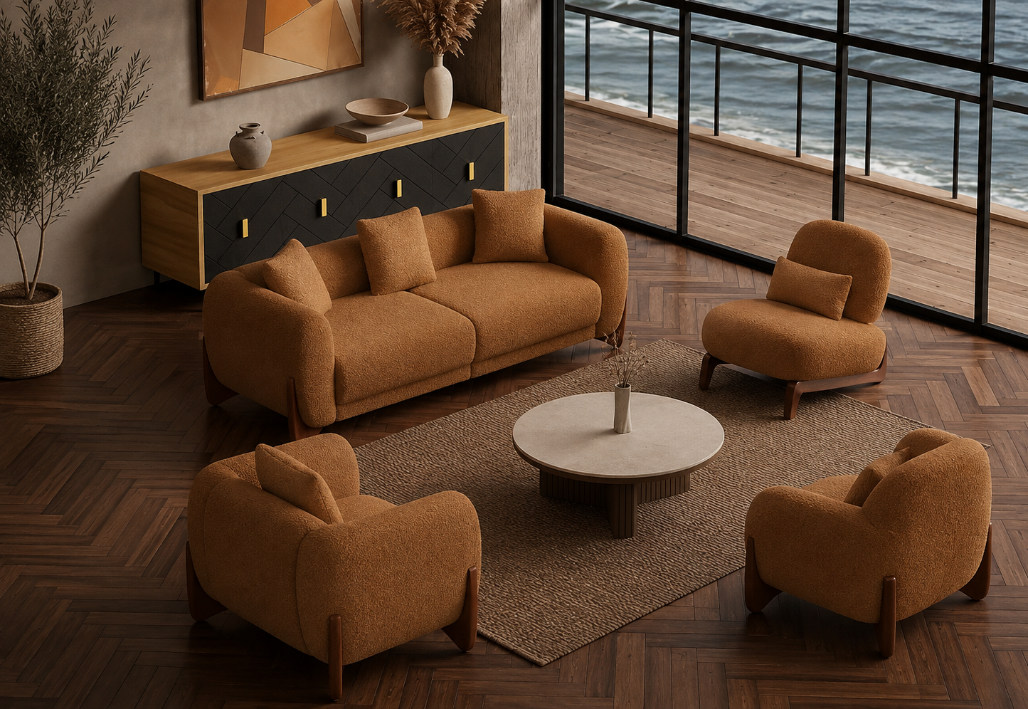 Modern Contour Boucle Cloud Collection