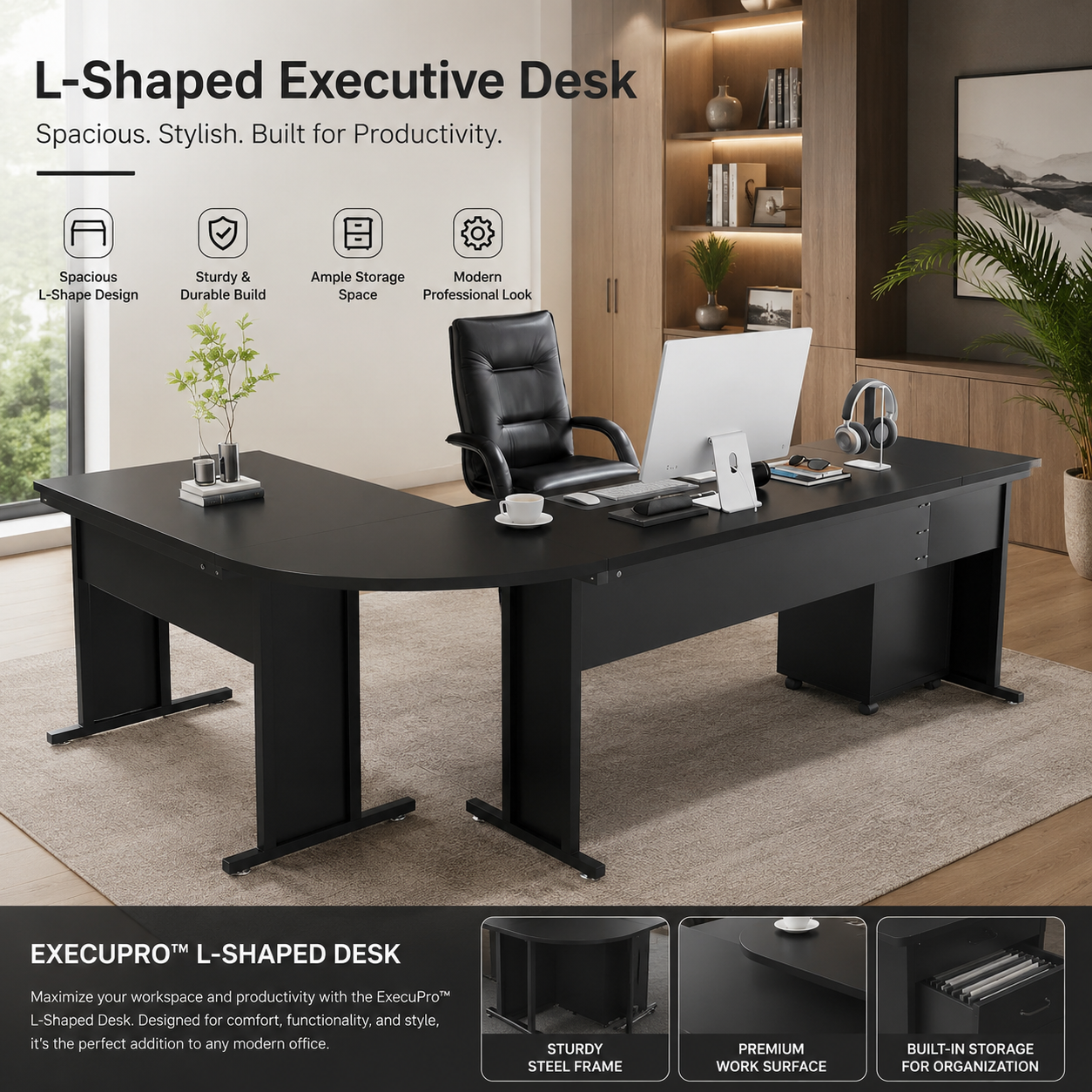 Execupro™ L-Shaped Desk