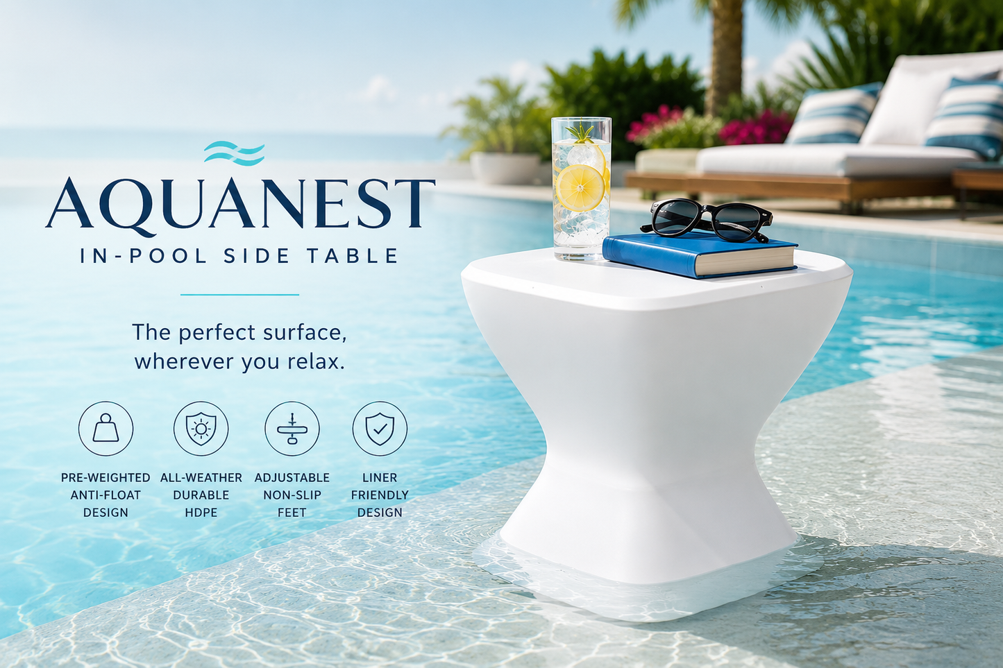 AquaNest™ In-Pool Side Table