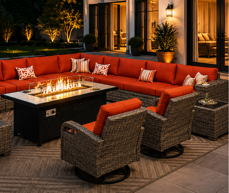 Sunset Ember 16-Piece Patio Fire Pit Set
