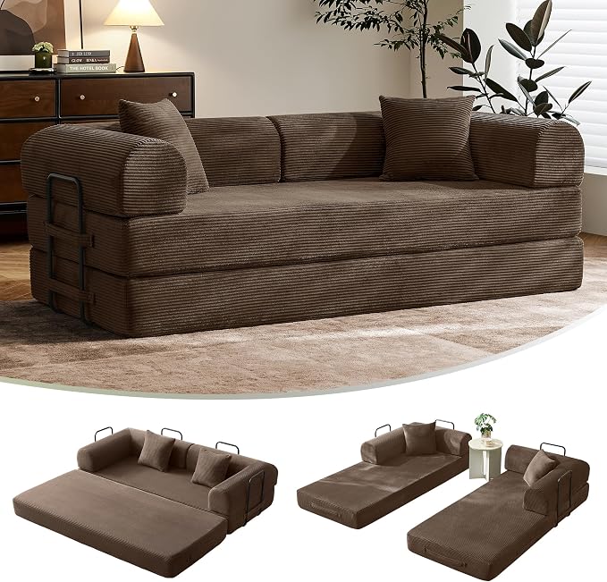 CloudRest Corduroy Sleeper Sofa Bed