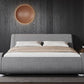 Modern Sleigh Upholstered Platform Bed