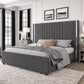 Modern Channel Tufted Velvet Bed