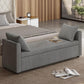 Modern Upholstered Storage Bench with Pillows