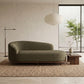 Modern Curved Bouclé Chaise Lounge