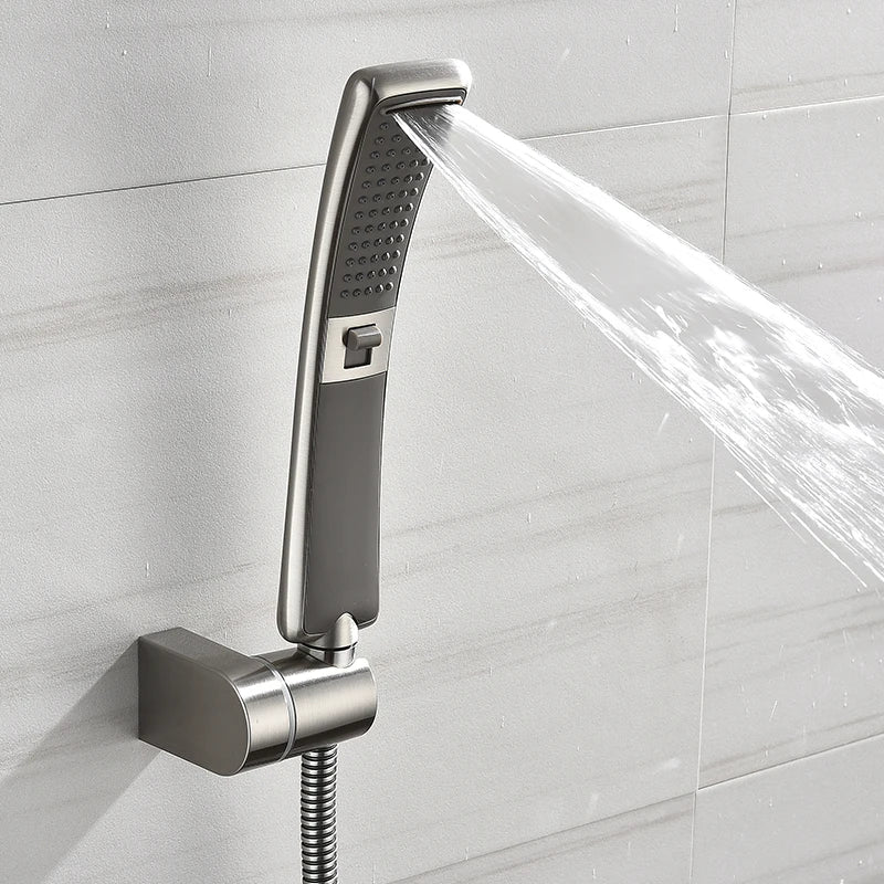 Modern Sleek High-Pressure Shower Head Set