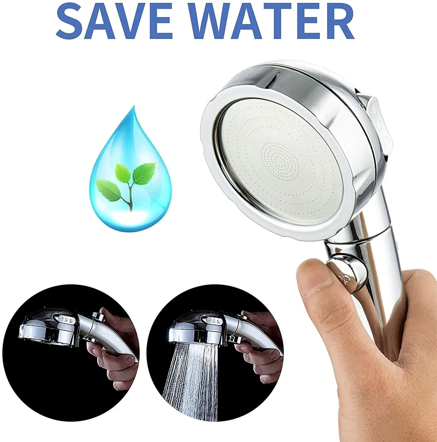 Universal High Pressure Shower Head Set