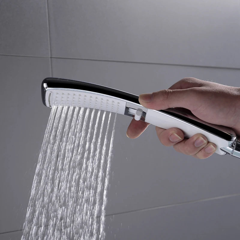 Modern Sleek High-Pressure Shower Head Set
